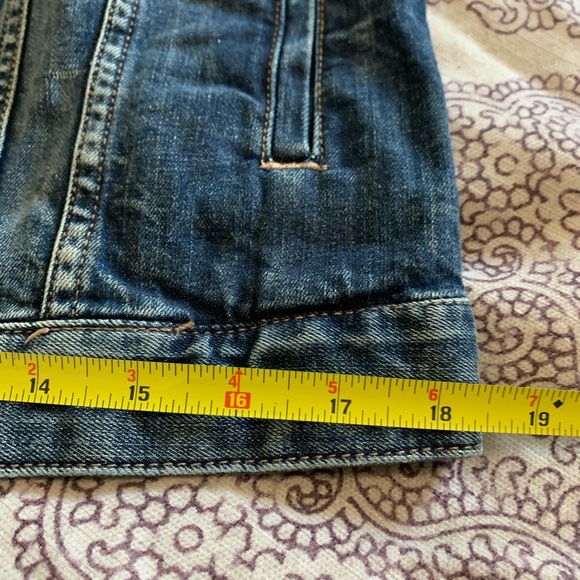 EXPRESS Jean jacket with silver and black sleeves Medium - Picture 8 of 9